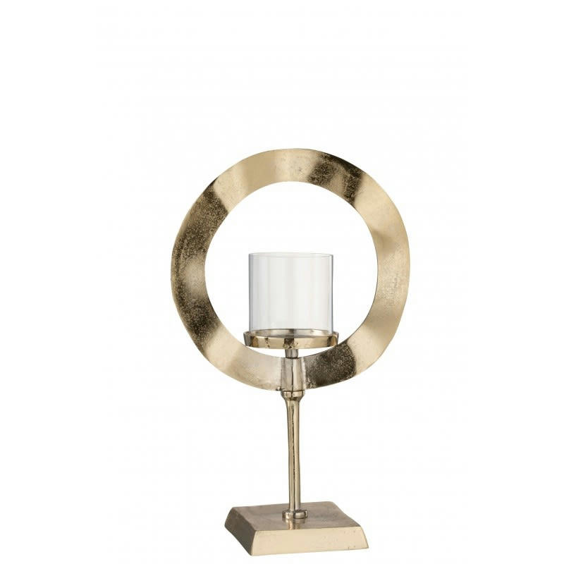 ALU - Photophore rond sur pied
