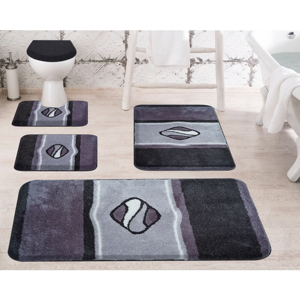 Badematte »Jewel«, BxL: 50 x 55 cm, anthrazit, aus 100% Polyacryl