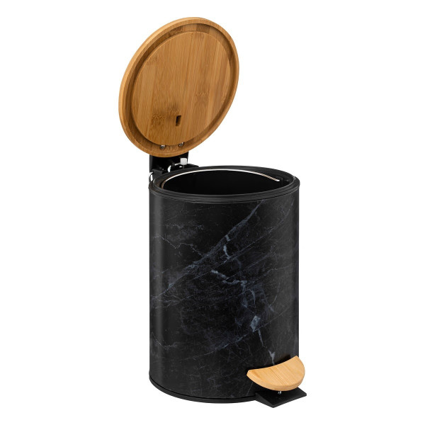 Kosz na śmieci Lea Black 3 L Czarny do łazienki