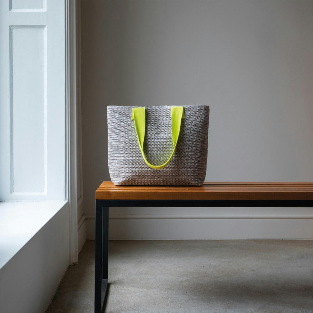 - Sac panier remember tissu gris clair