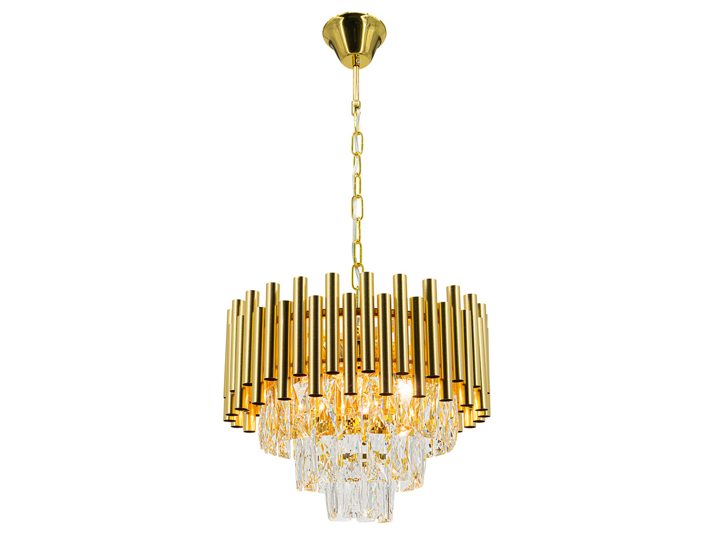 Lampa wisząca Bari 4-punktowa metalowa złota
