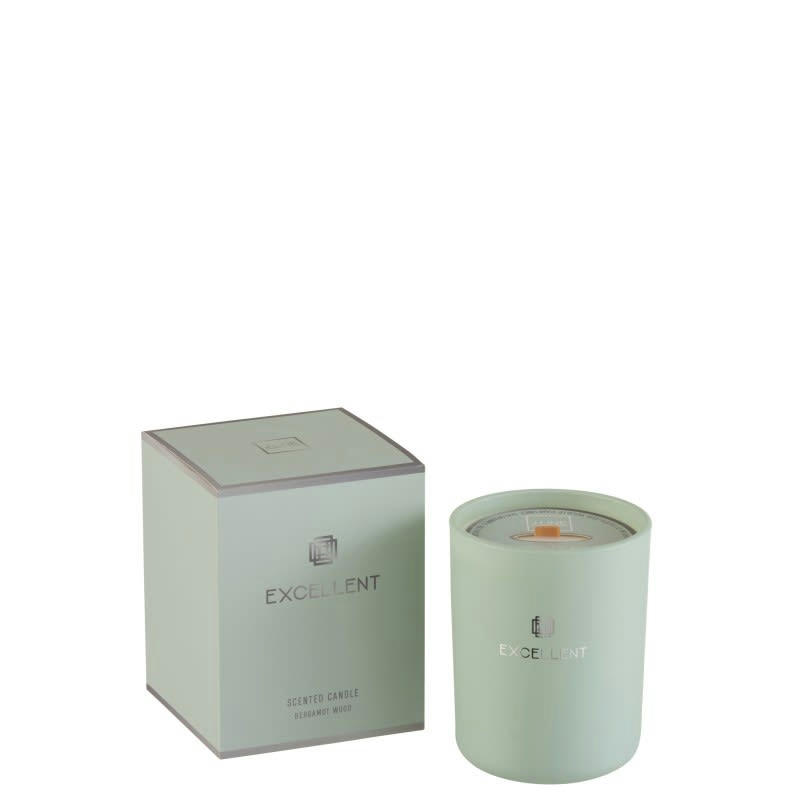EXCELLENT - Bougie parfumée verre menthe 80h