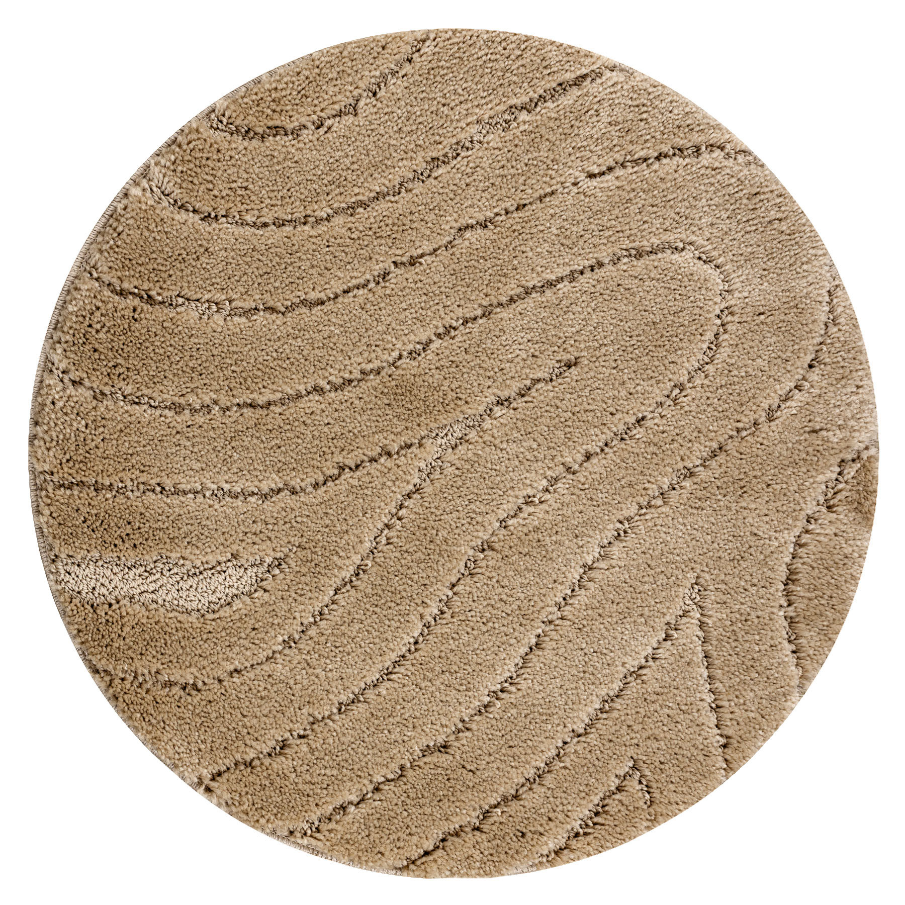 Dywan łazienkowy SUPREME WAVES fale, antypoślizgowy, miękki koło 50 cm