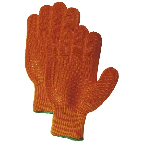 Schnittschutzlatzhose, Polyester/Baumwolle/Polypropylen, grün/orange