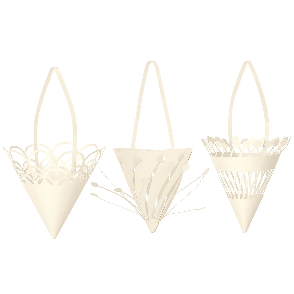 Ferm Living - Papier Weihnachtsanhänger, Cones (3er-Set)