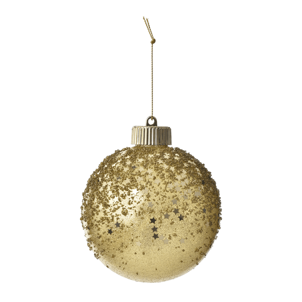 KIT PINGENTE BOLAS GLITTER COM 2 PEÇAS NATAL ASTRAL
