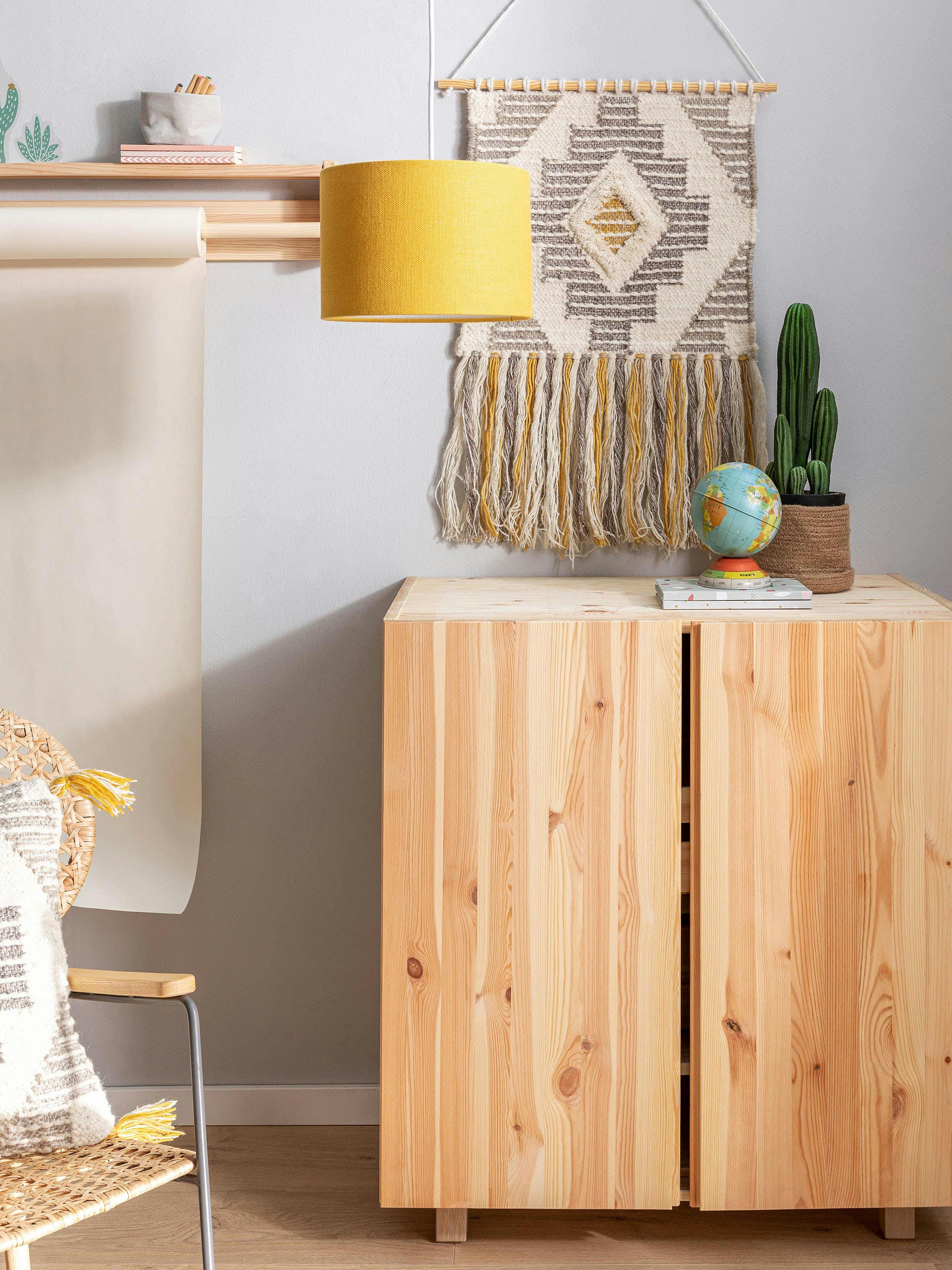 WANDA - Déco de mur jaune 45x70