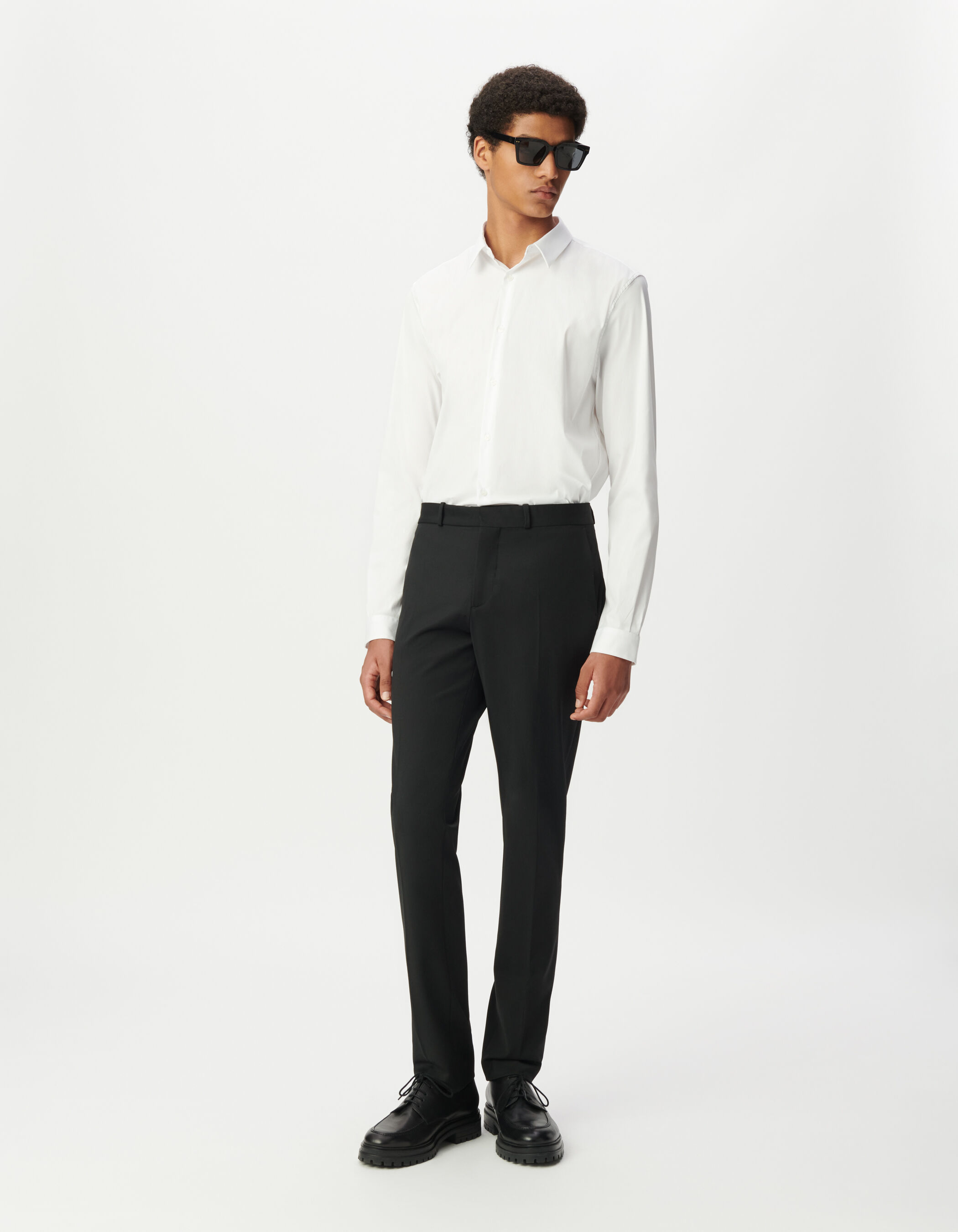 Chemise SLIM blanche en popeline Homme