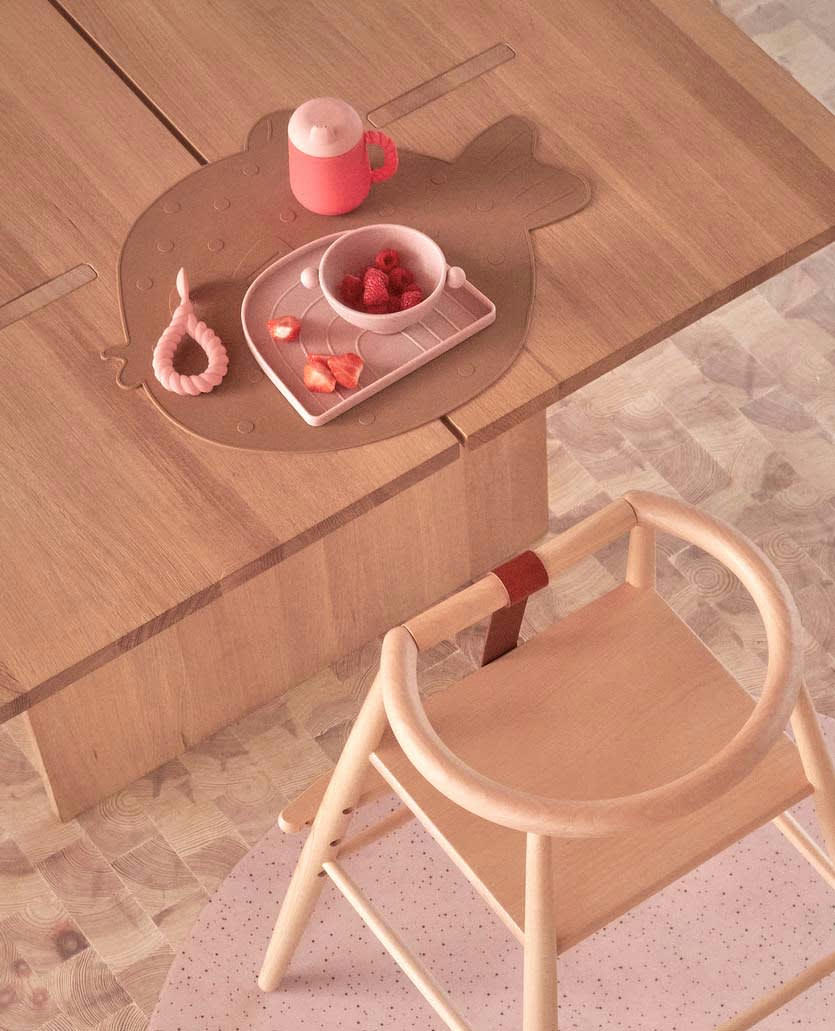 LITTLE FINN - Set de table marron en silicone H0,2x47,5x40,3cm