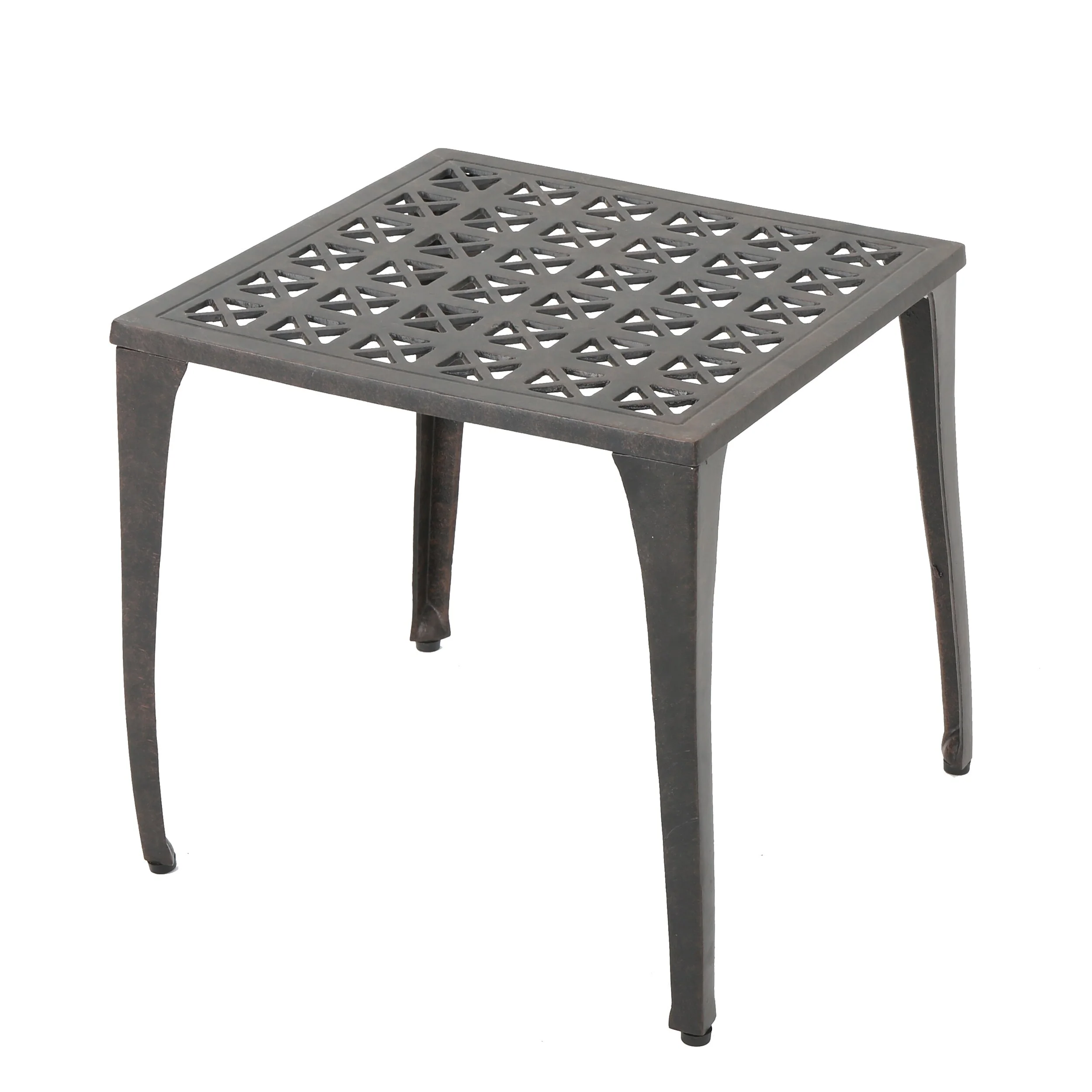 Kai Outdoor 18-inch Square Aluminum Side Table by Christopher Knight Home