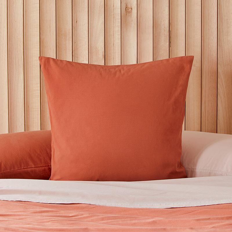Stonewashed Cotton Paprika Quilt Cover Separates