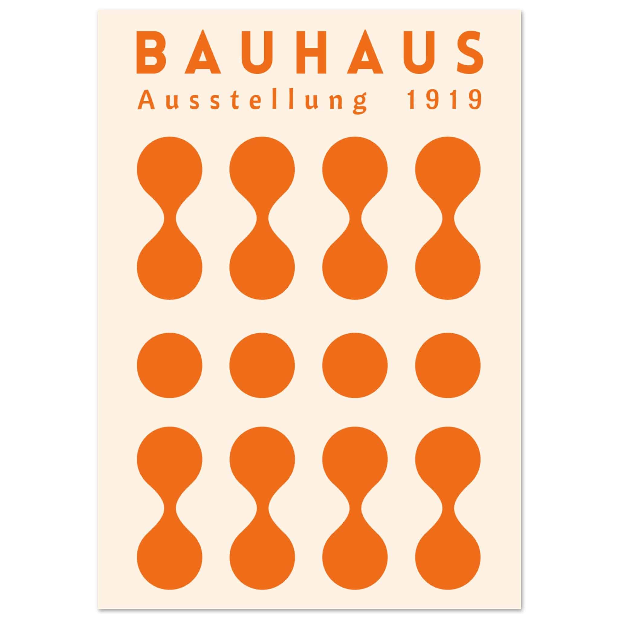 Artfulprints Poster Bauhaus - Ausstellung orange  - A4 21x29.7 cm - Oranje