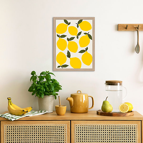 Affiche citrons jaunes l.30 x H.40 cm Dada Art