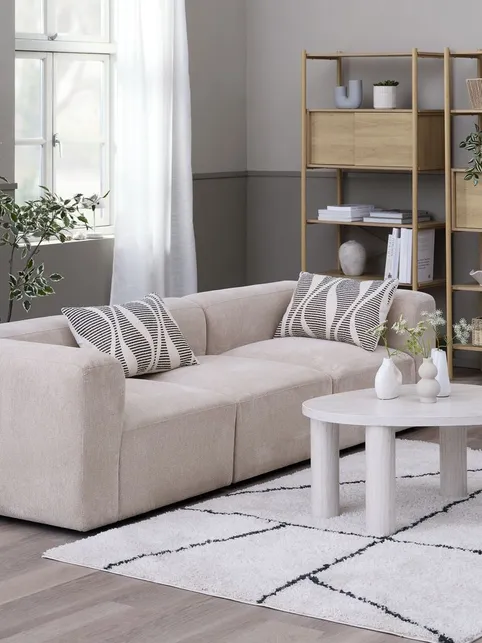 Sofamodul SKEJBY hjørne/ende beige stof