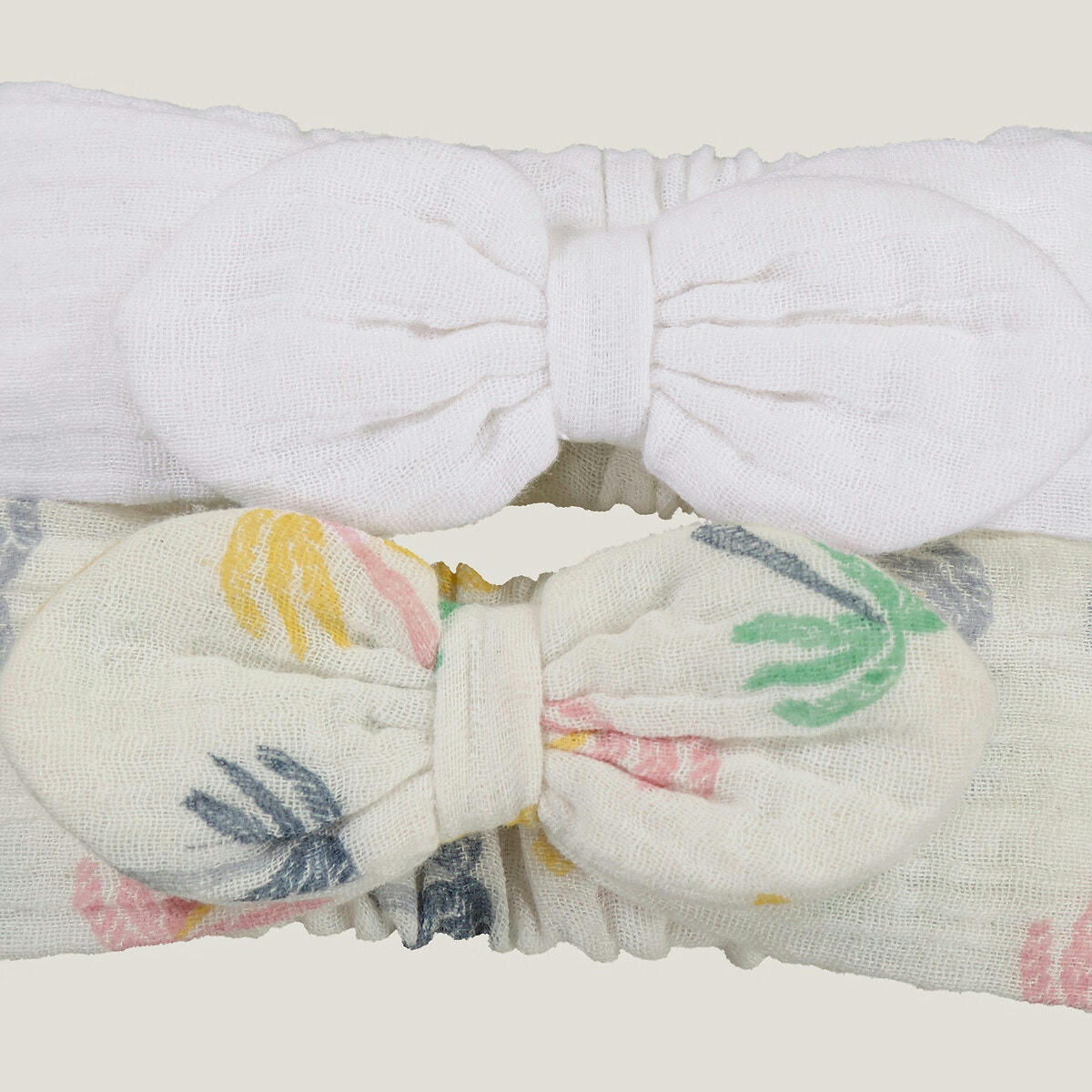 Lot de 2 bandeaux en gaze de coton