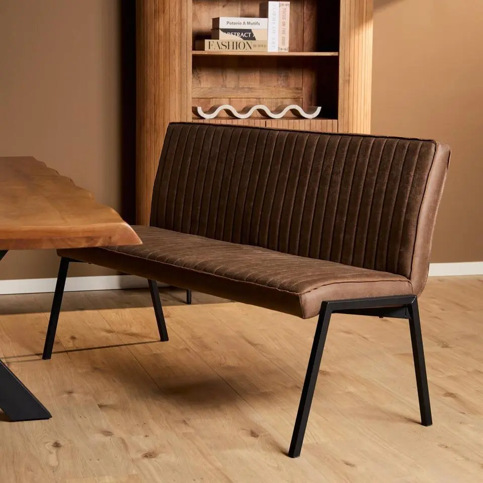 StarFurn - Eetkamerbank Tivoli Bull 155 cm - bruin