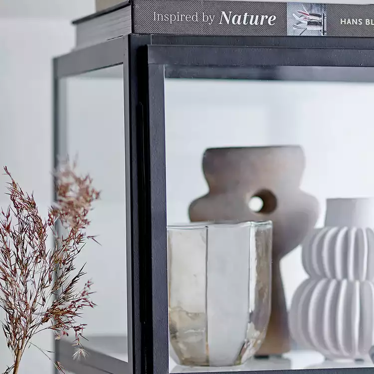 Bloomingville Jalil Glass Votive - White & Gold