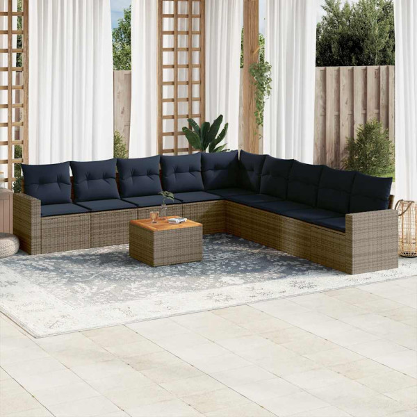 Zestaw Mebli Ogrodowych Stół Rattan Poduszki Do Ogrodu Na Taras Na Patio