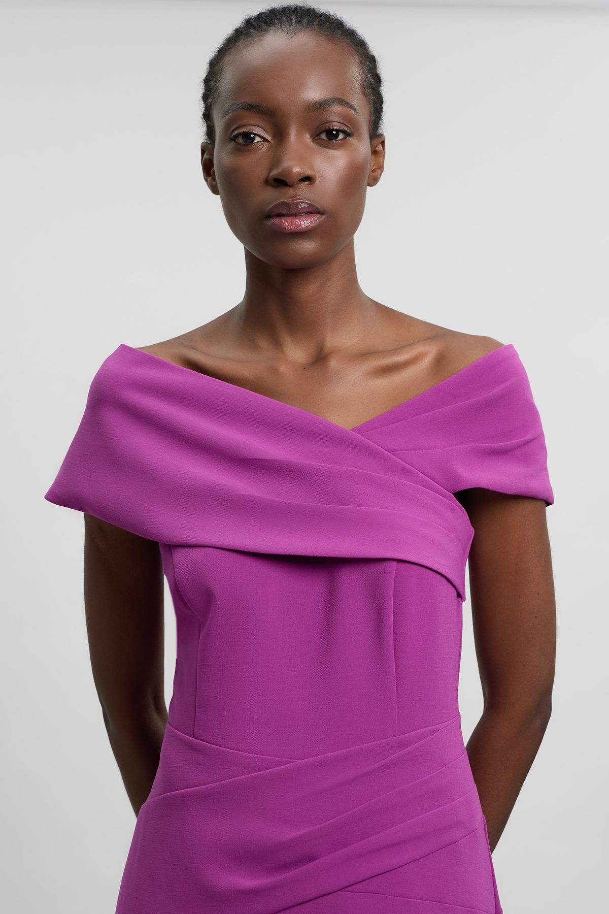 KarenMillen Compact Stretch Viscose Bandeau Maxi Dress