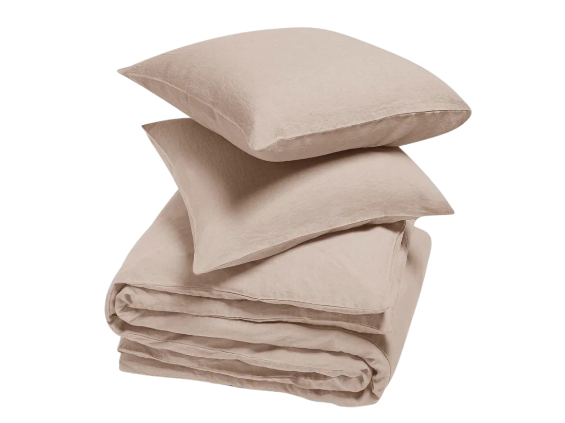 Yumeko dekbedovertrek gewassen linnen dusty rose 240x220   2/60x70