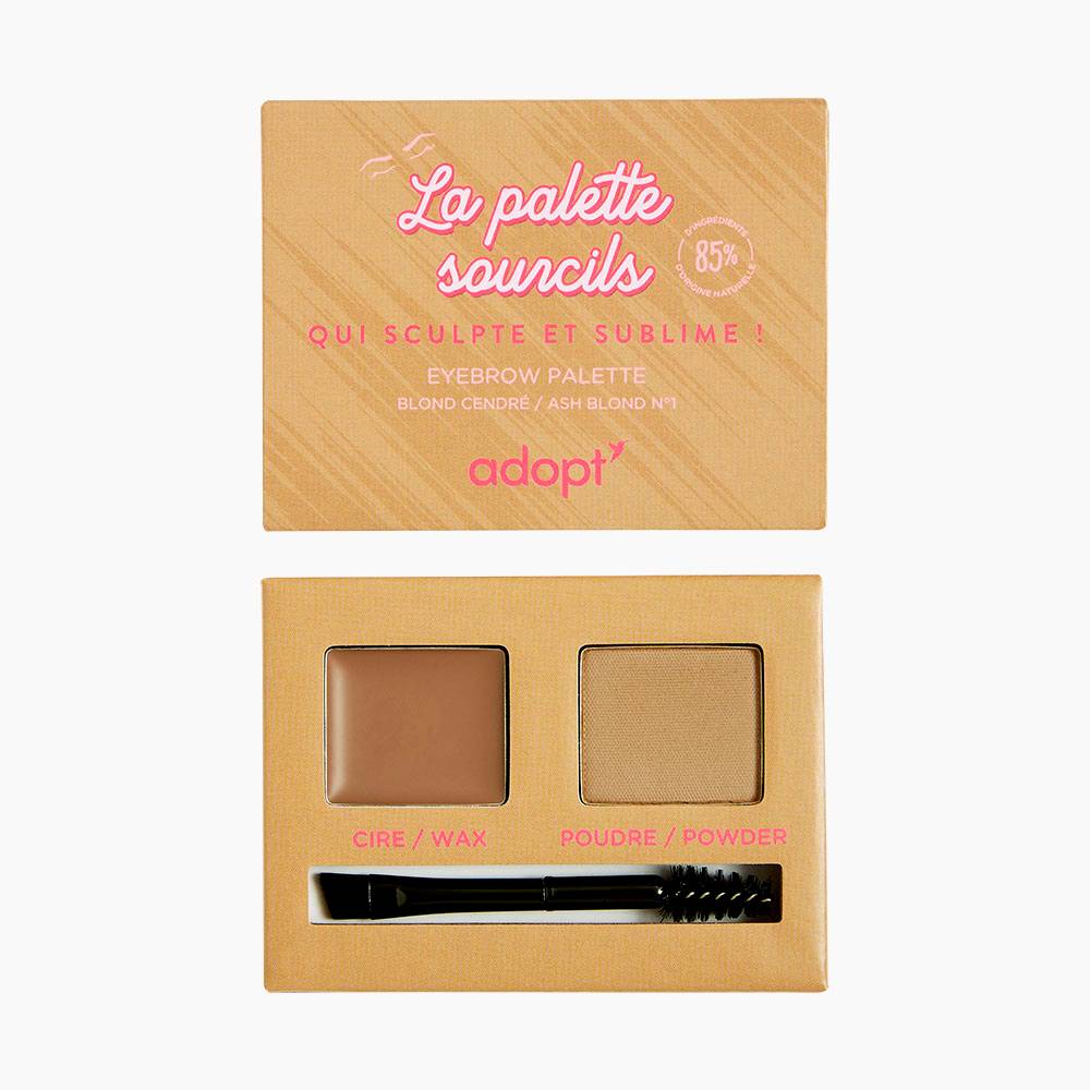La palette sourcils qui sculpte et sublime !Palette sourcils et cire fixatrice - Brun noisette