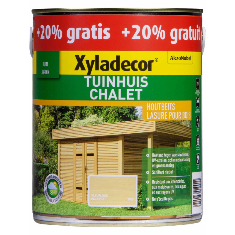 Lasure Chalet incolore 2,5   0,5 L gratuit XYLADECOR