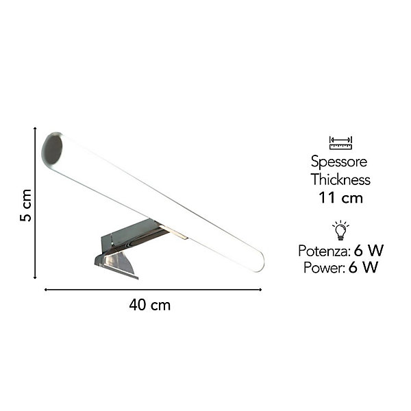 Lampe Led Pour Installation Bord Miroir Section Ronde - Aurora