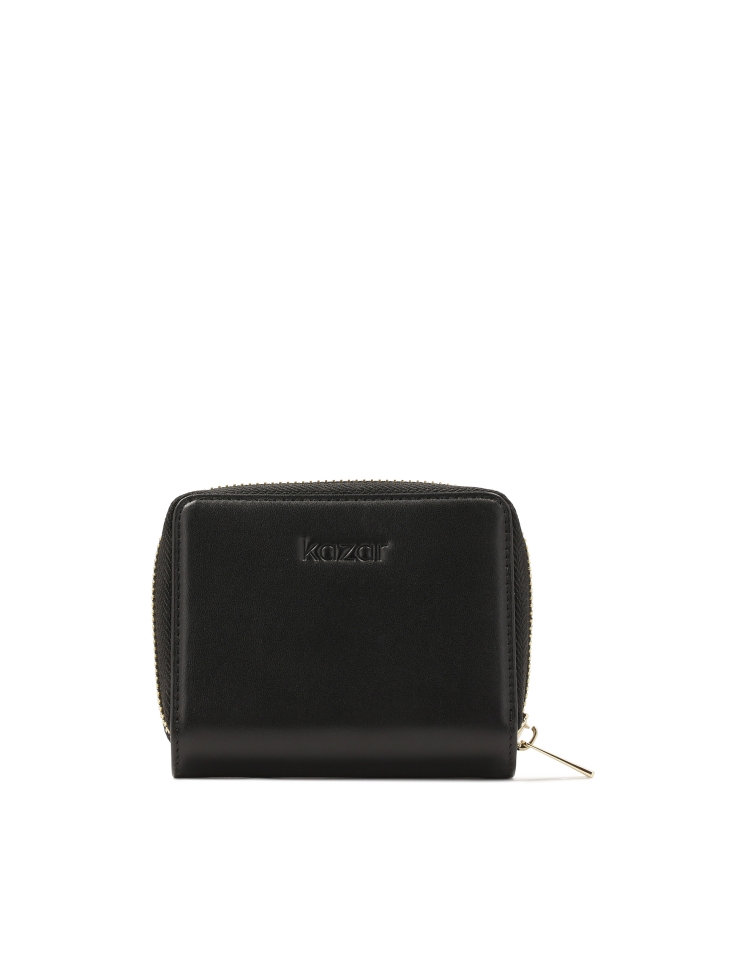Black wallet with two compartments