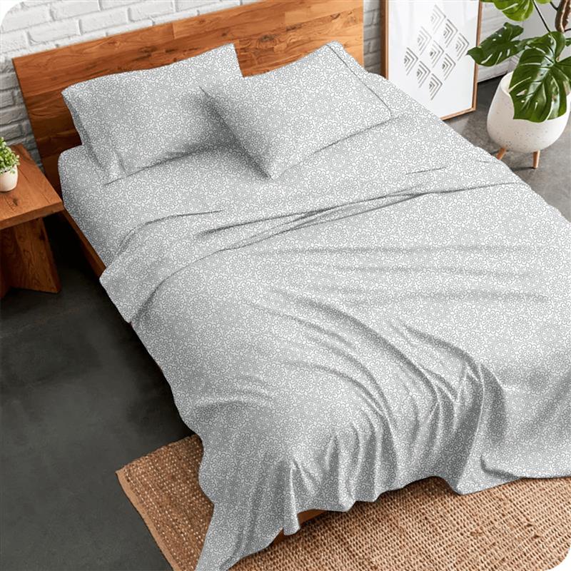 Alaria Printed Cotton Sheet Set, Symmetry