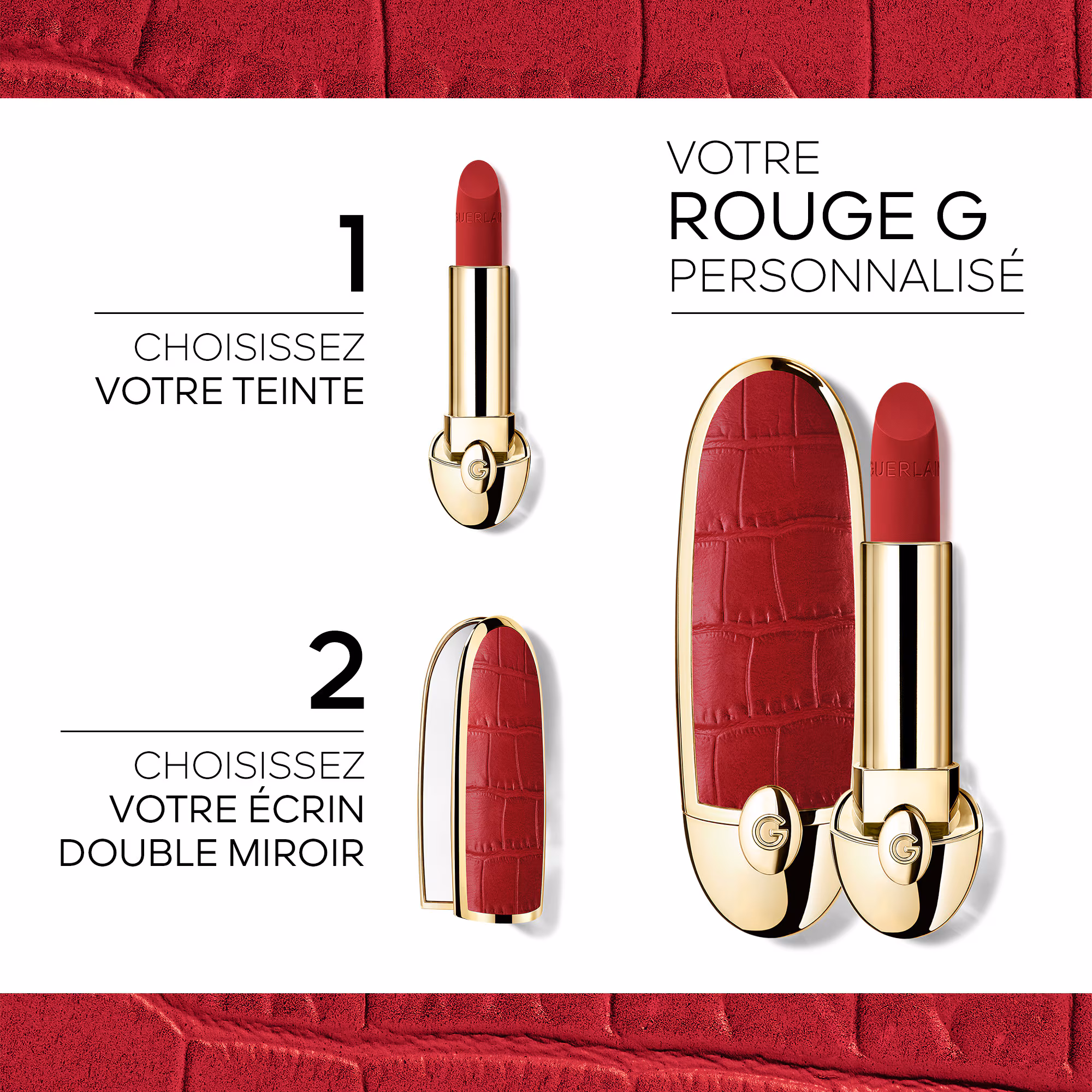 ROUGE G DE GUERLAINLe rouge à lèvres soin personnalisable