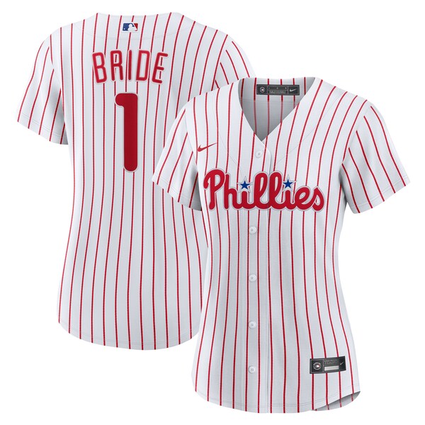 Philadelphia Phillies Nike Women's #1 Bride Home Replica Jersey - White