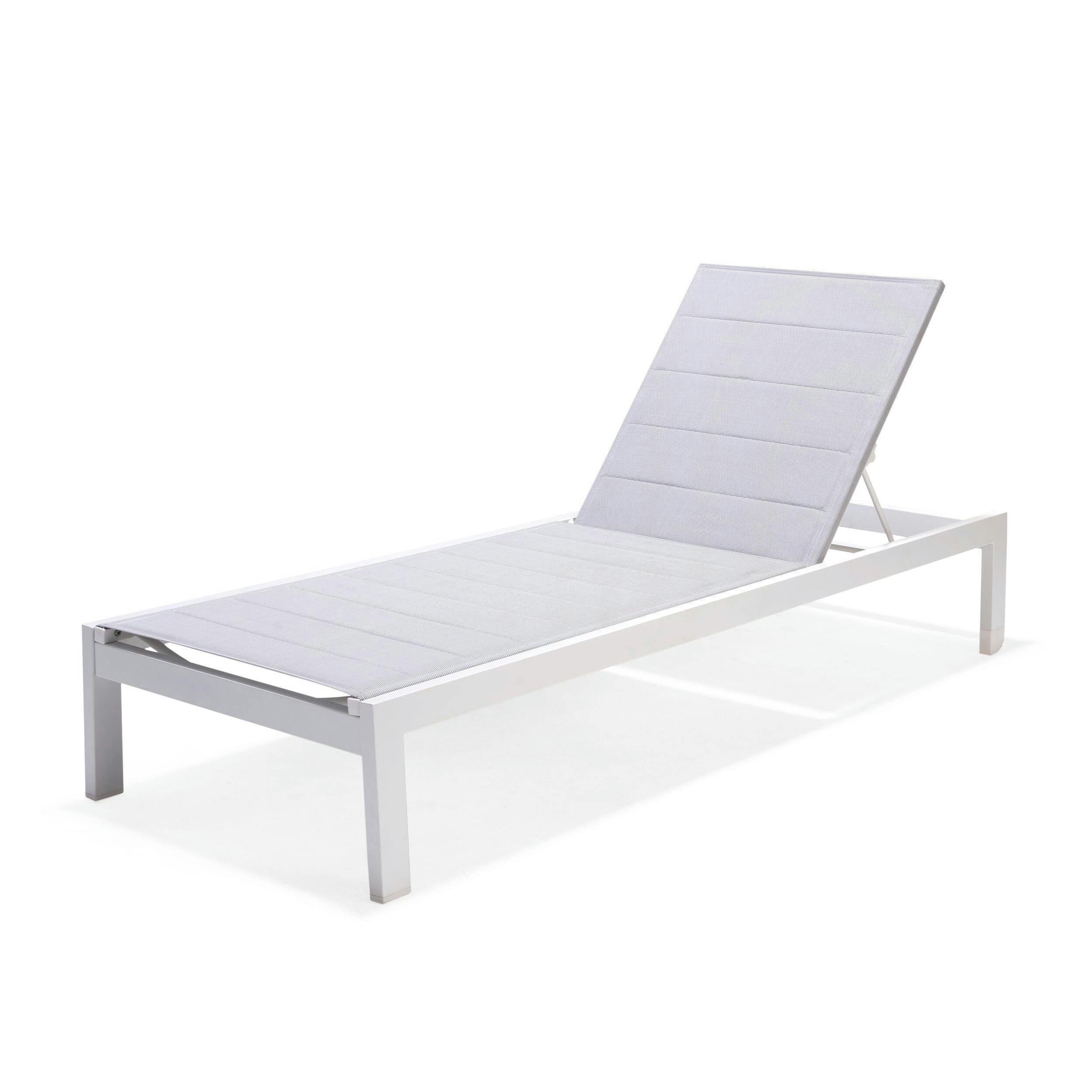 CANVAS Hanson Padded Sling Lounger, White