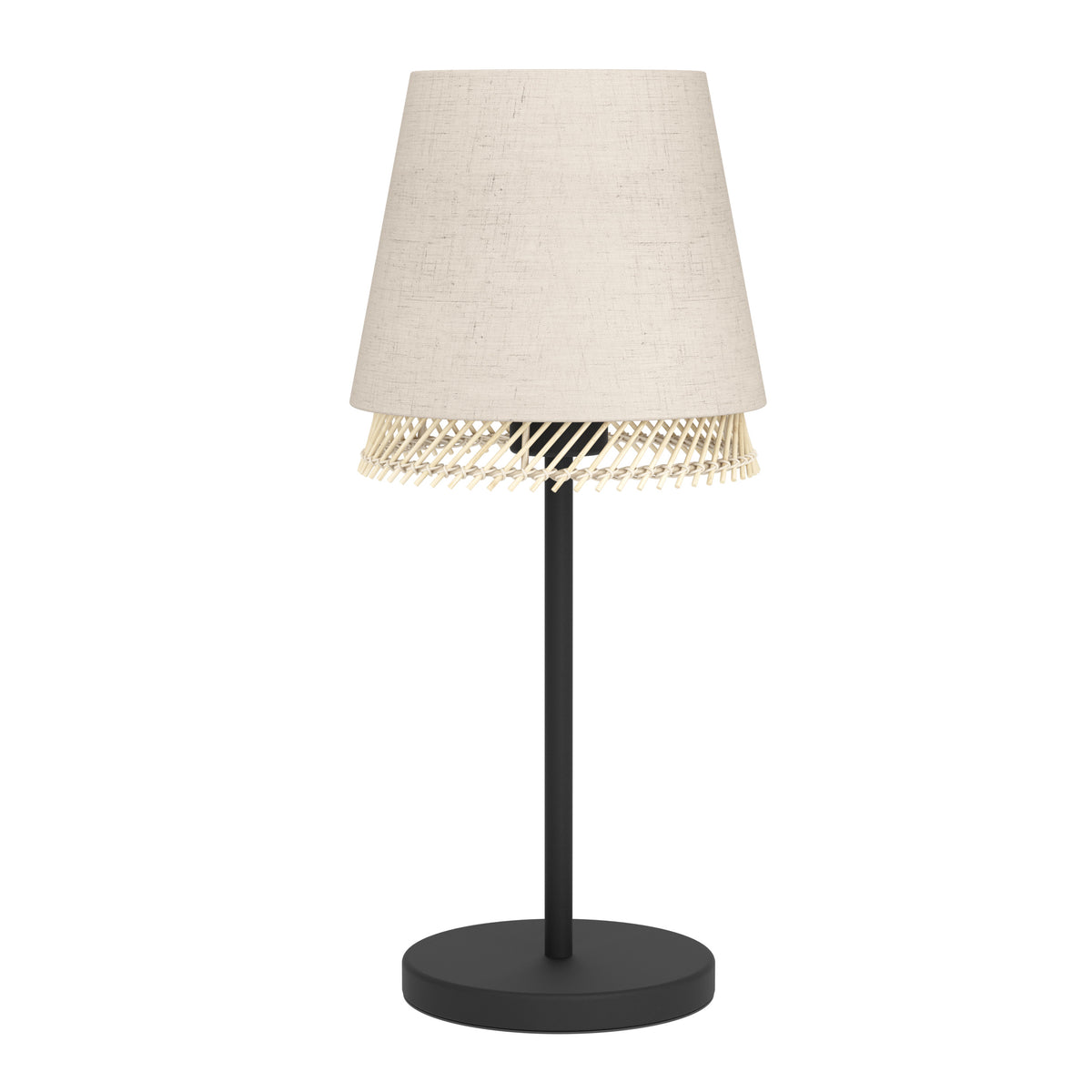 EGLO tafellamp Tabley - e27 - 42,5 cm - natuur/bruin/zwart - textiel