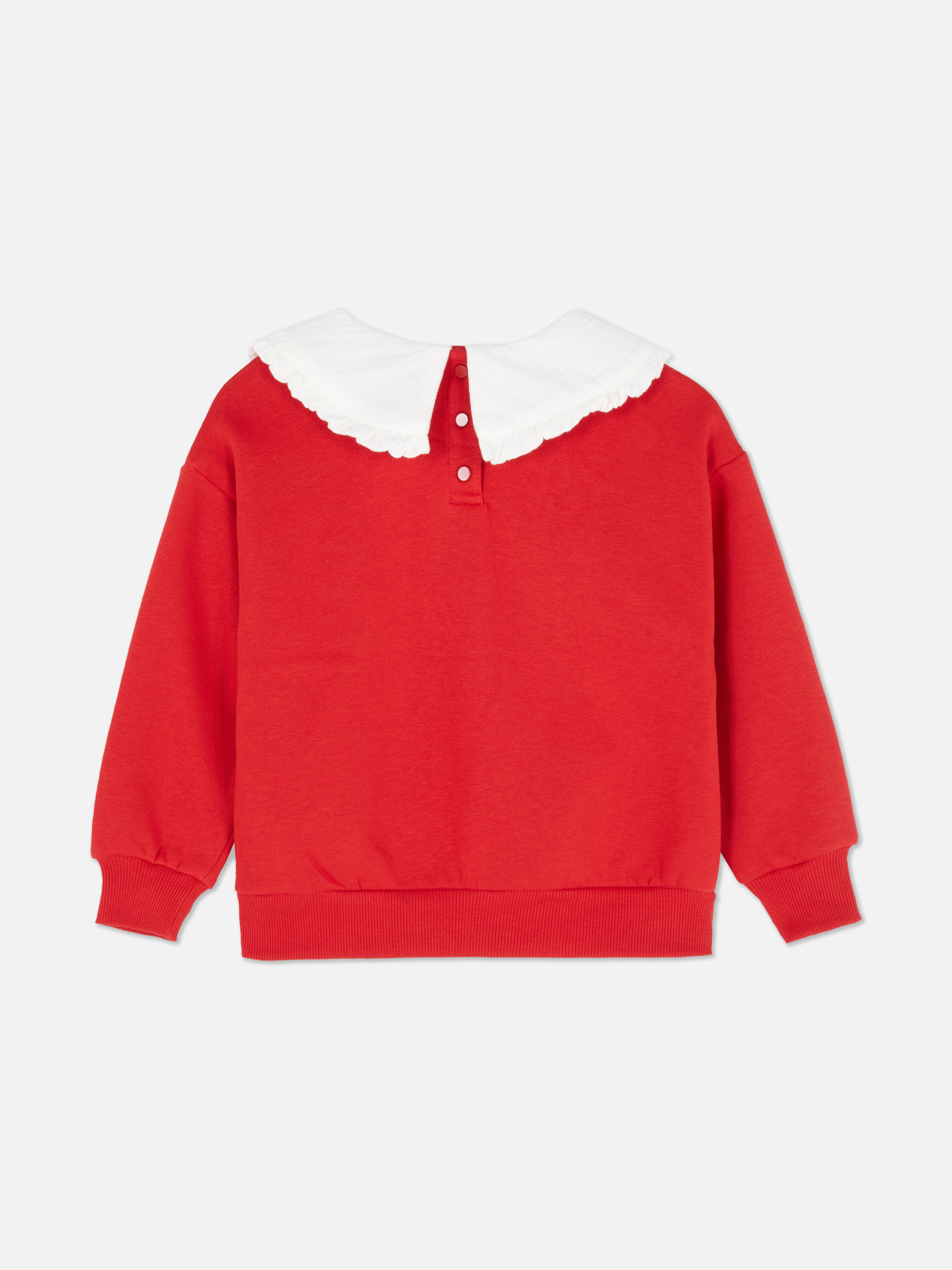 1.5-8yrs | Peter Pan Collar Graphic Sweatshirt