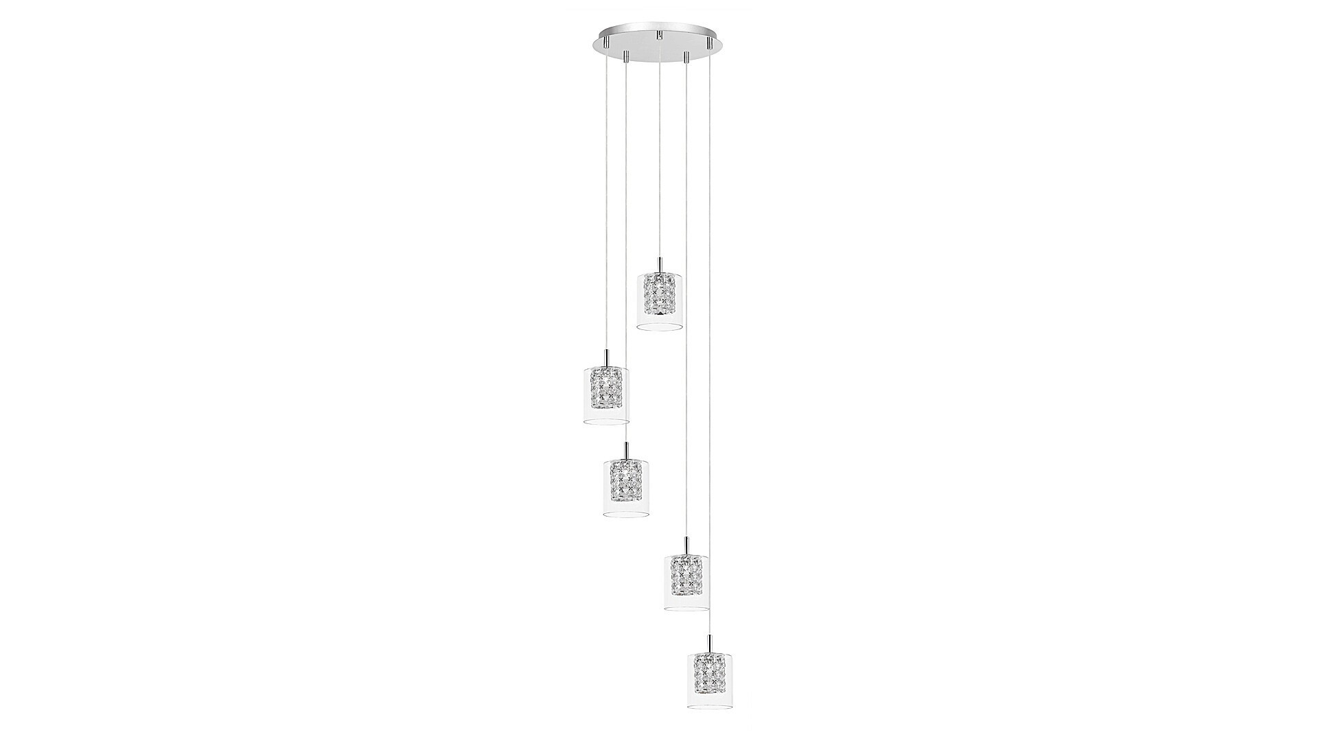 Lampa wisząca chromowana przezroczysta Duchess 5xG9x40W Rabalux