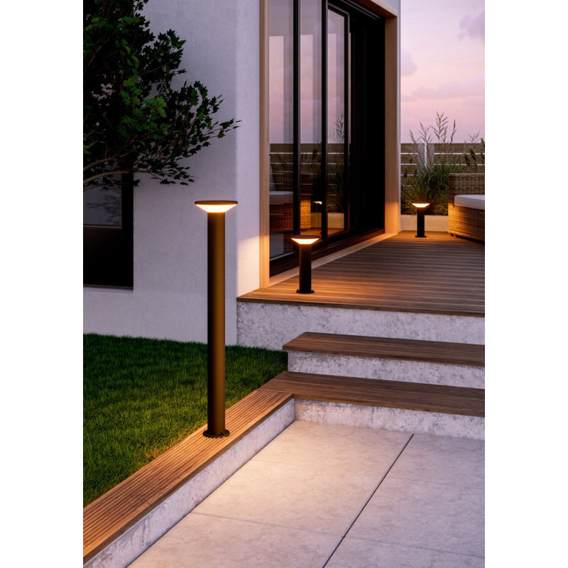 Lampadaire extérieur LED Rigosa noir 10 W EGLO