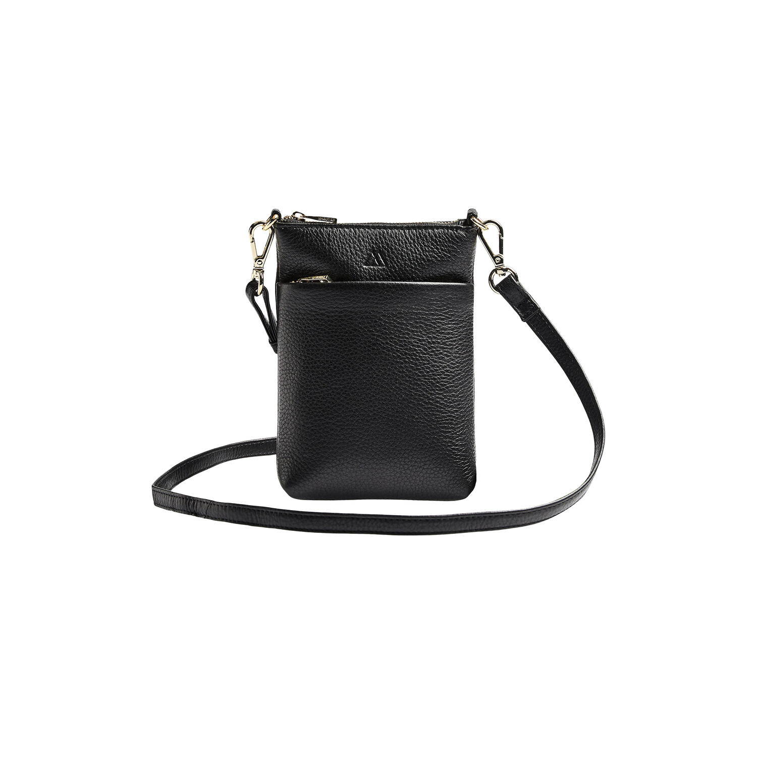 MaiaMBG Mini Cross. Bag Grain, black w/gold