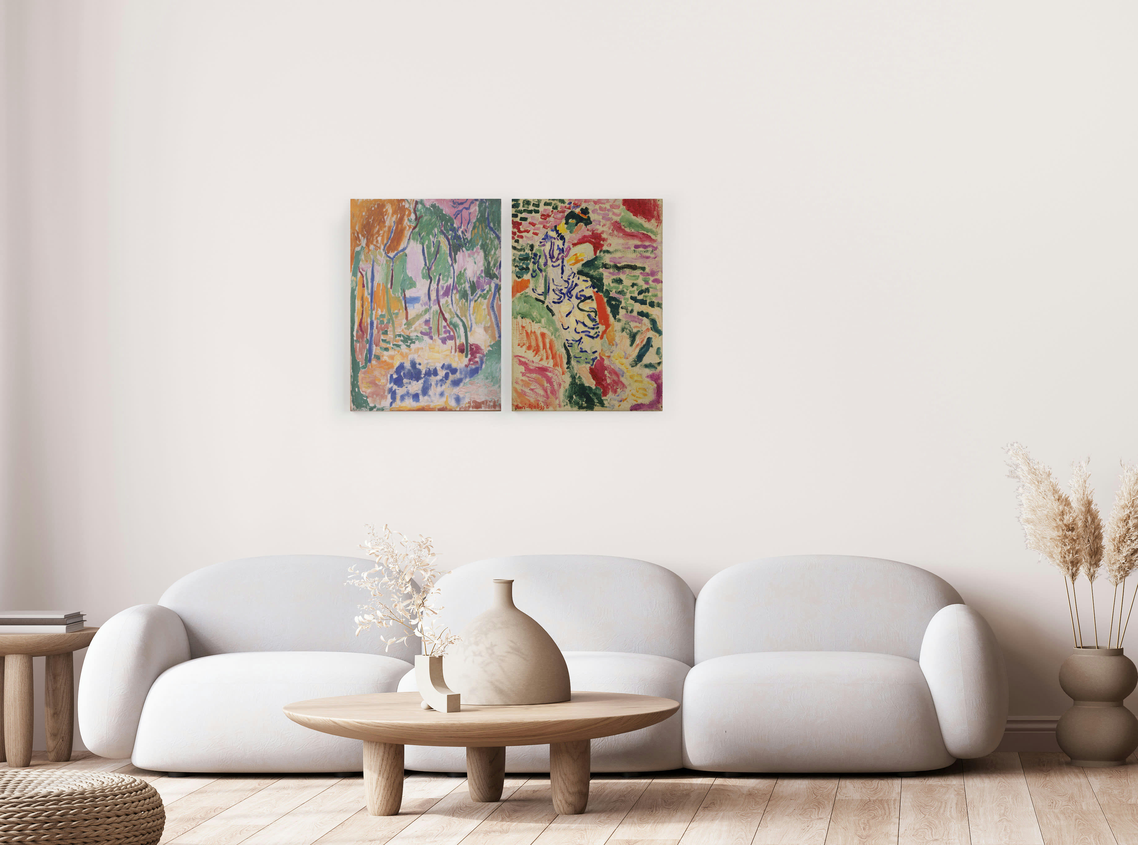 MATISSE WOODS - Set 2 Peintures sur toile 60x40 imprimé HD Bois Matisse