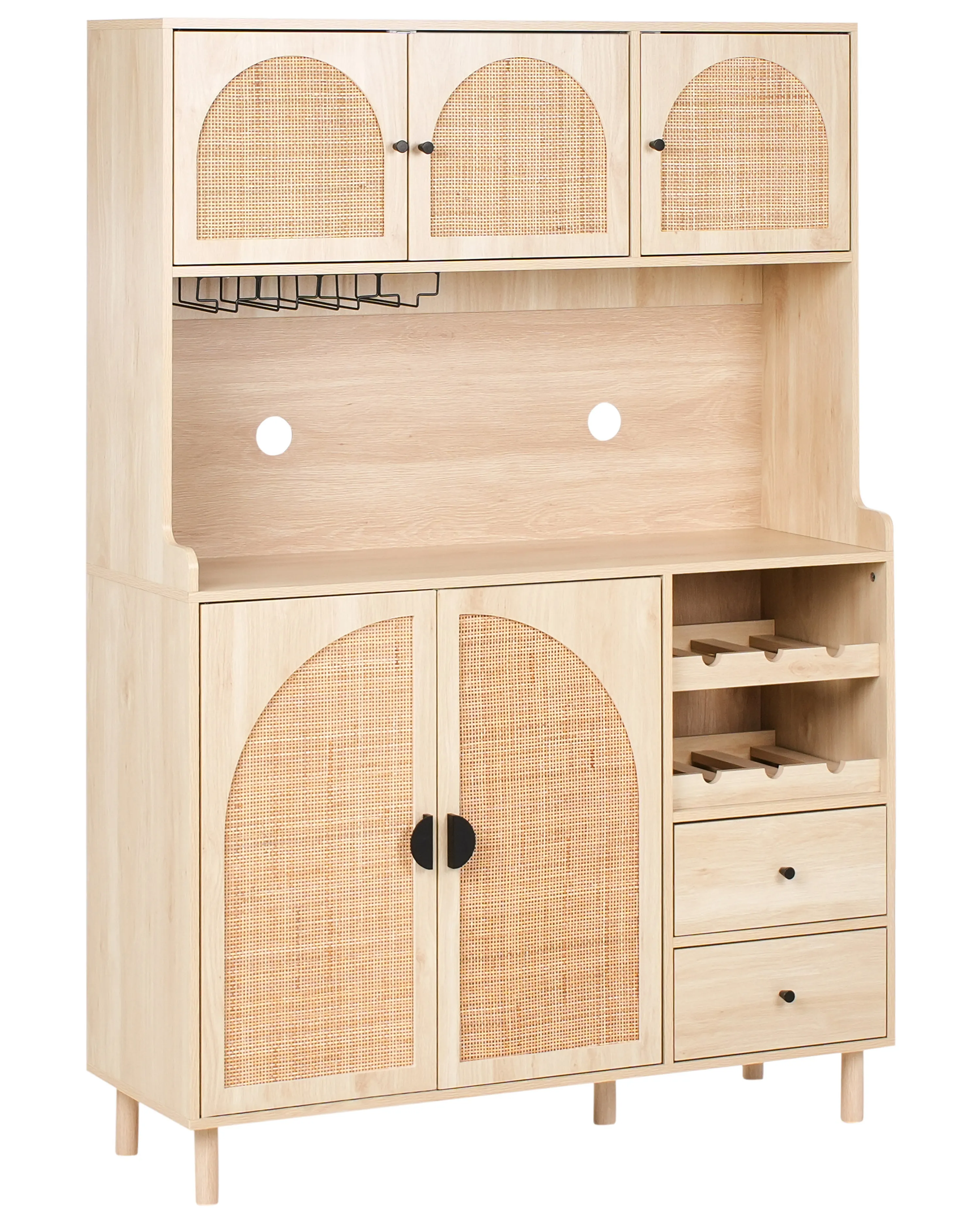 Kitchen Hutch CAMPBELLTON 120 cm Light Brown