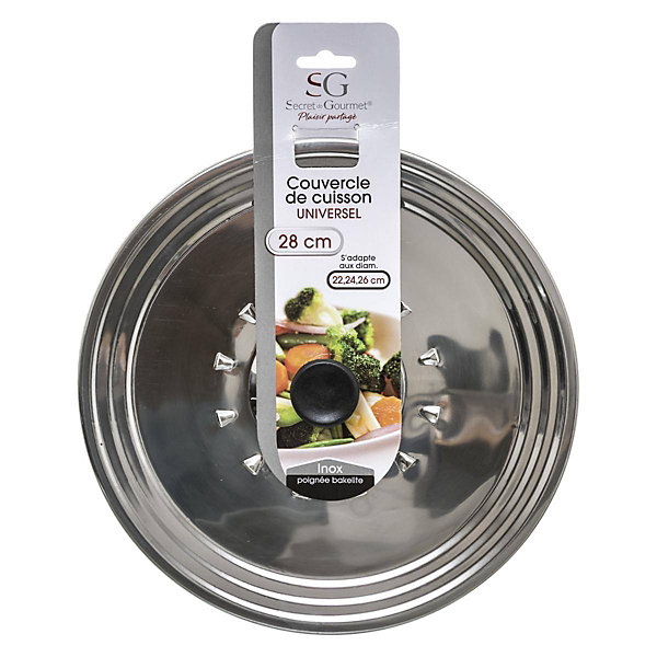 Couvercle en inox universel 22/24/26 cm - 5Five