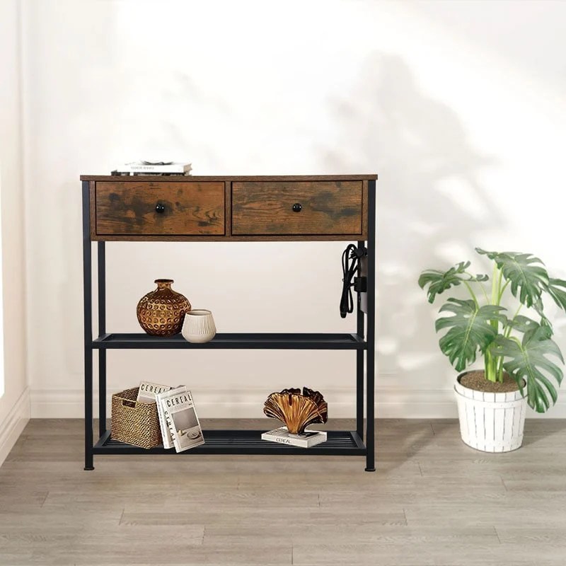 Wood Entryway Console Table - 11.81 x 31.50 x 31.50