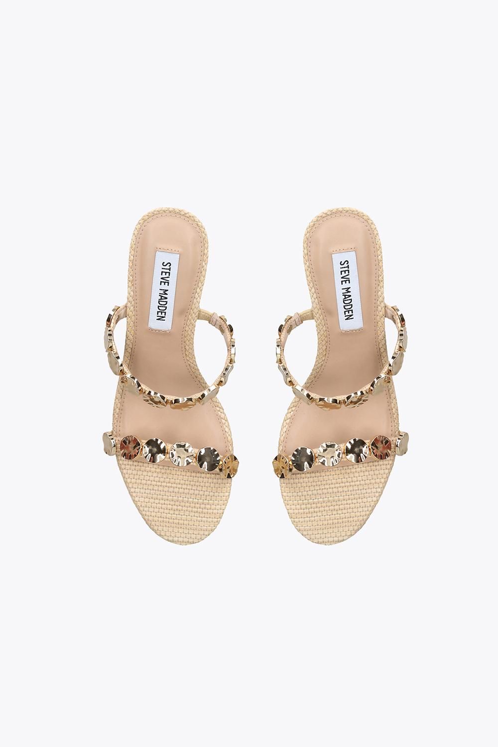 STEVE MADDEN Annika Beige' Leather Heels