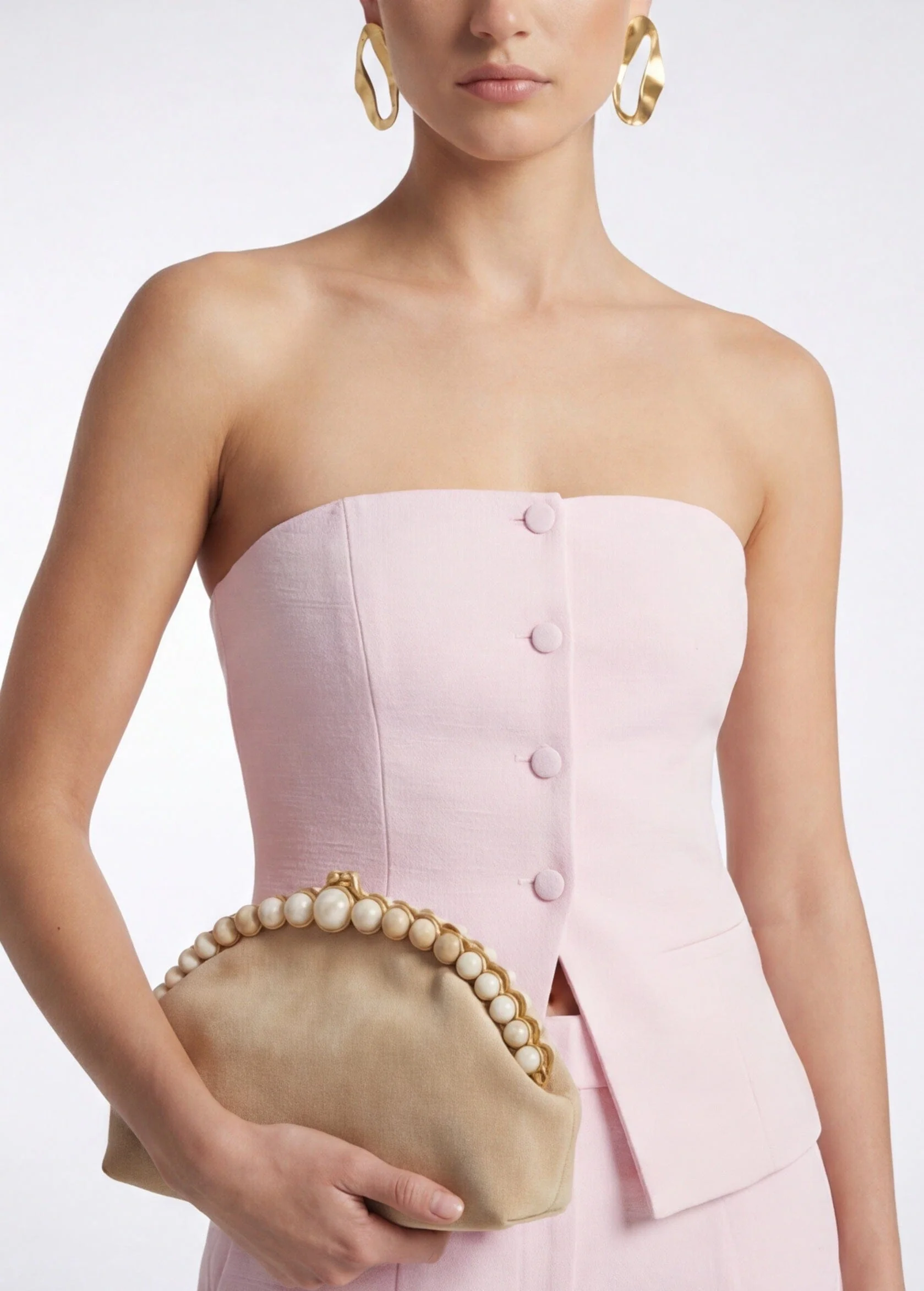 TOP BUSTIER - CLEO - POUDRE
