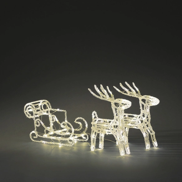 LED-Rentier, Kunststoff, BxHxL: 18 x 42 x 70 cm, inkl. Leuchtmittel