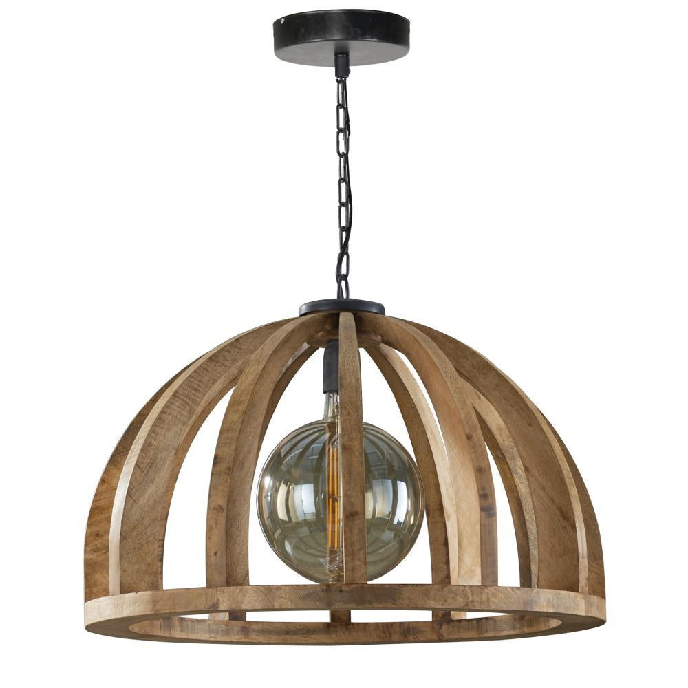 Giga Meubel Hanglamp - Naturel Hout - 1-Lichts - Ø60x150cm