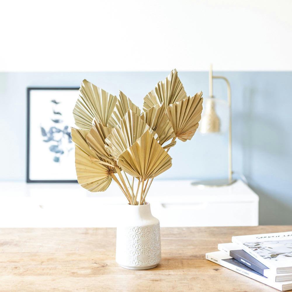 - Bouquet de fleurs séchées palm spear naturelle x 10 feuilles