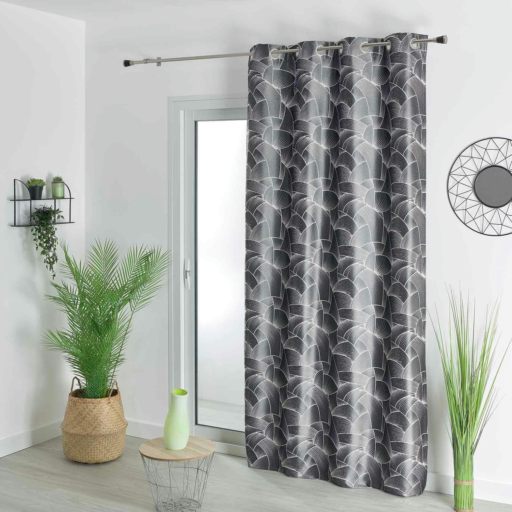 - Rideau d'ameublement à jacquard japonisant