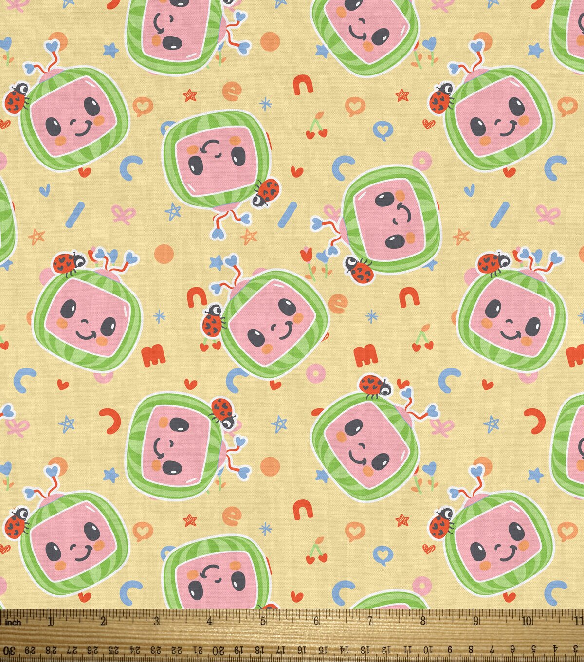 Cocomelon Tossed Cute TV Kids Cotton Fabric