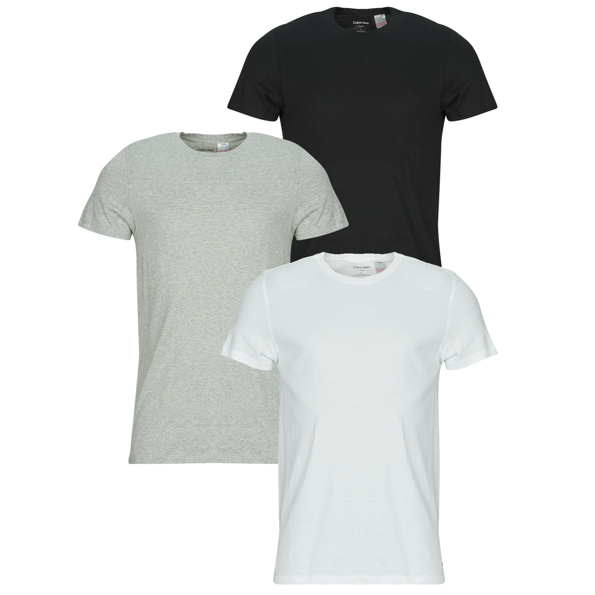 Calvin Klein Jeans - S/S CREW NECK 3PK X3 - White / Grey / Black