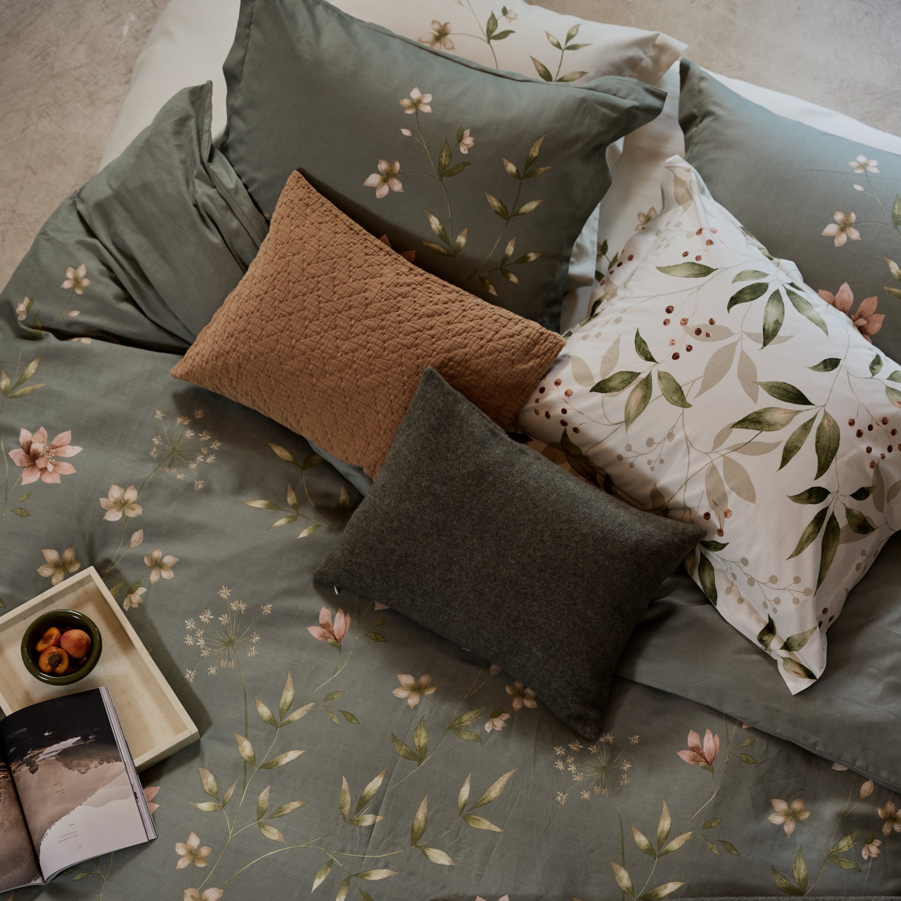 Vandyck Fleurine Dekbedovertrek 140 x 200/220 cm - Cream Tan